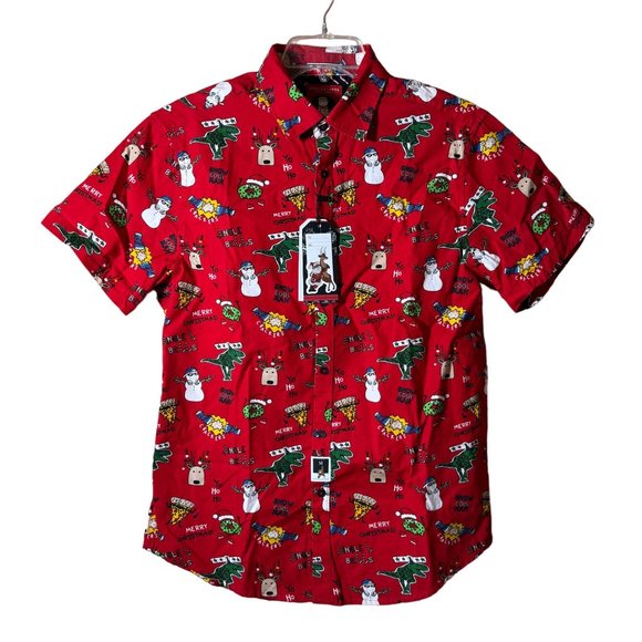 Denim & Flower Ricky Singh Joy To The World Men's Shirt SZ M - Picture 1 of 6